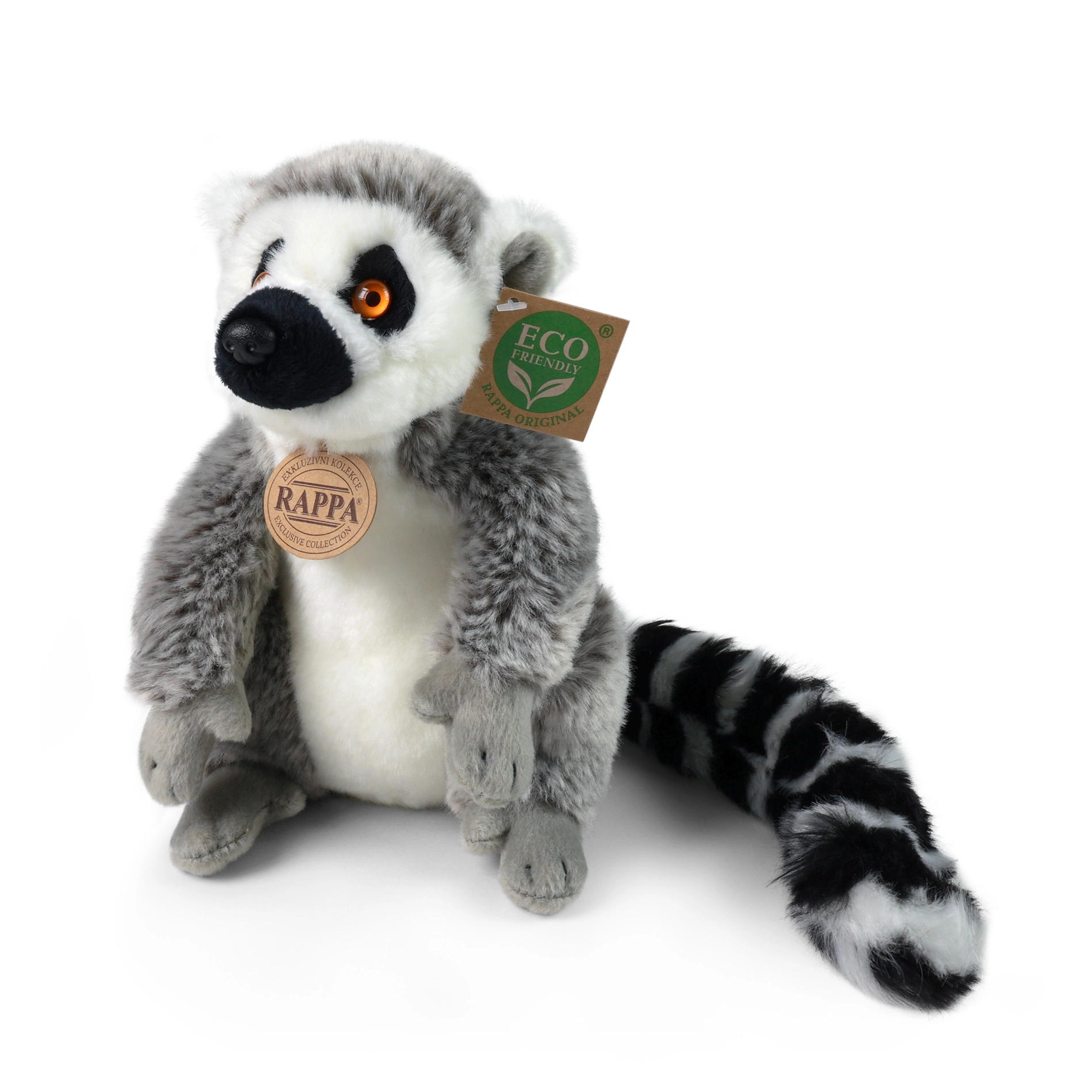 E-shop Plyšový lemur 22 cm ECO‑FRIENDLY od RAPPA