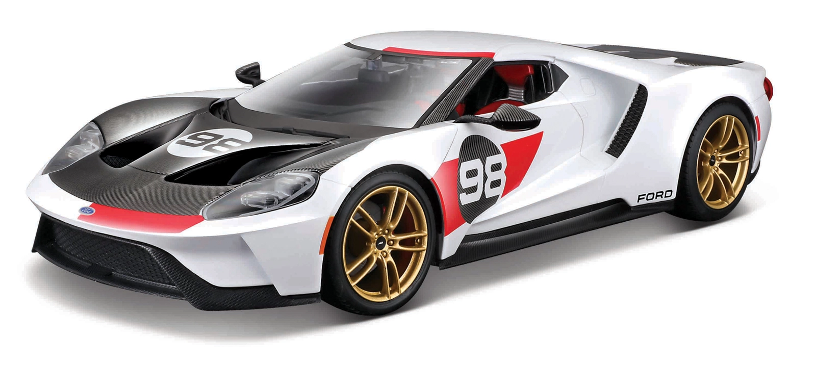 E-shop Maisto Ford GT Heritage 2021 biely model auta 1:18
