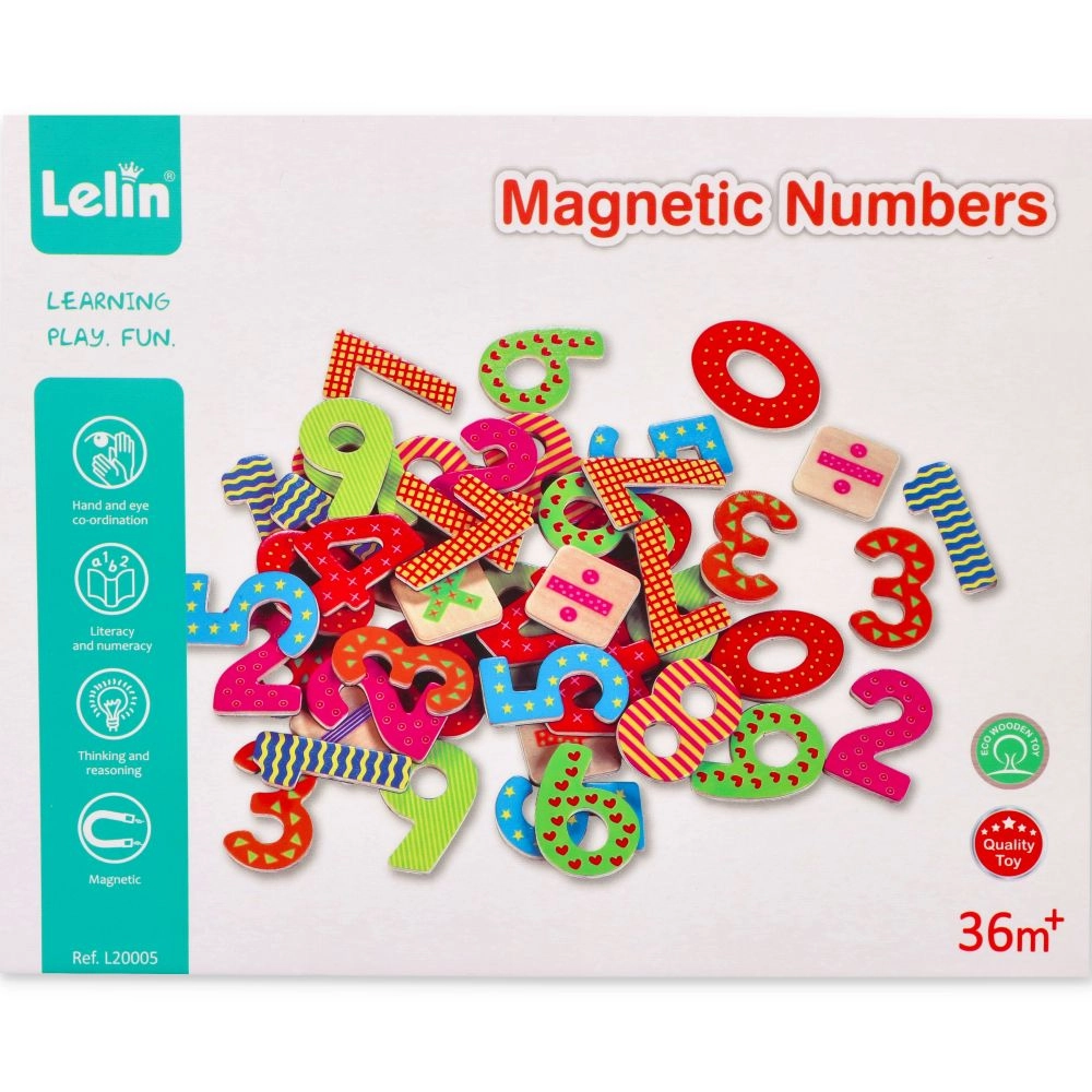 E-shop Magnetické drevené číslice lelin