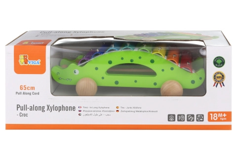 Viga ťahací xylofón Krokodíl