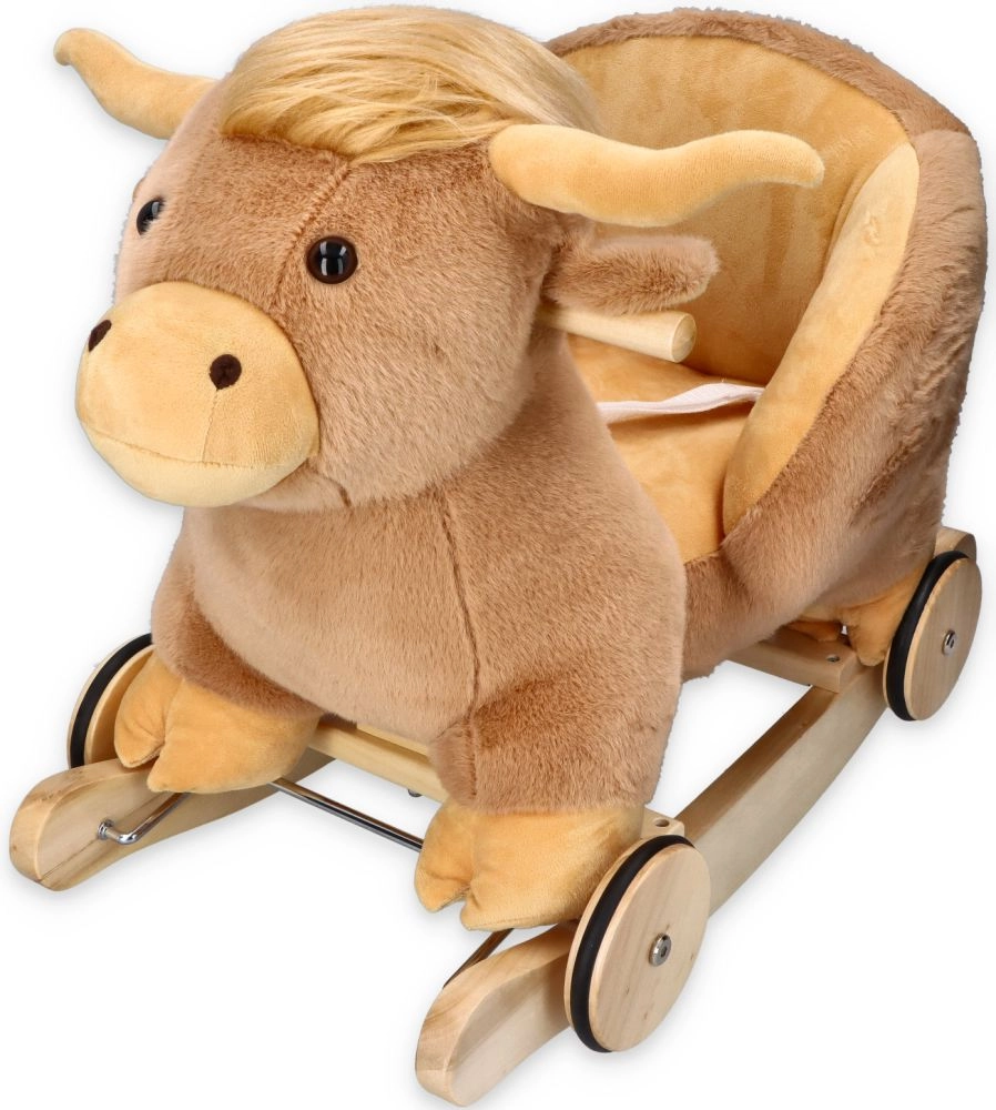 Adam Toys hojdacia kravička s kolieskami a sedadlom