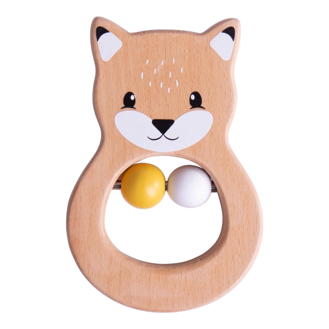 E-shop Bigjigs Toys Drevené hrkálka Liška