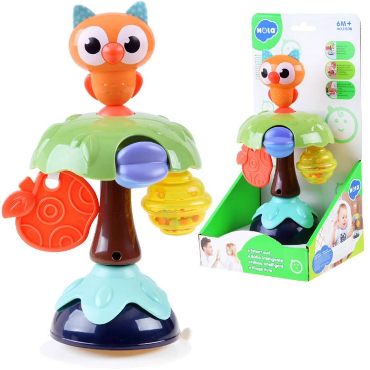 E-shop Hola Magická hrkálka na prísavke Sova