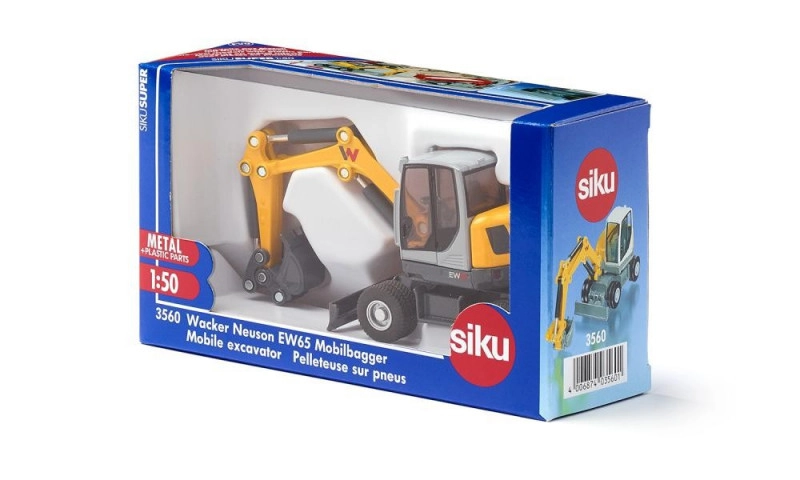 E-shop Siku Super 3560 pracovný stroj kolesové rýpadlo Wacker Neuson EW65 1:50