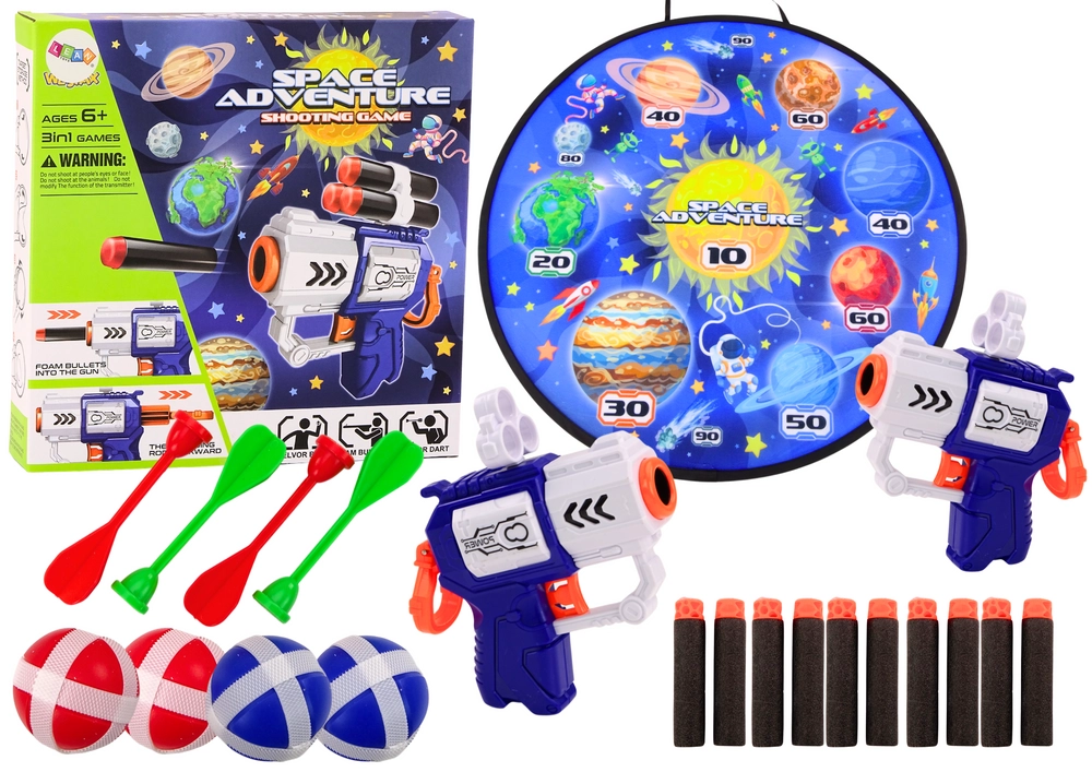 E-shop LEAN Toys Arkádová hra Shield Weapons Arrows Balls Space