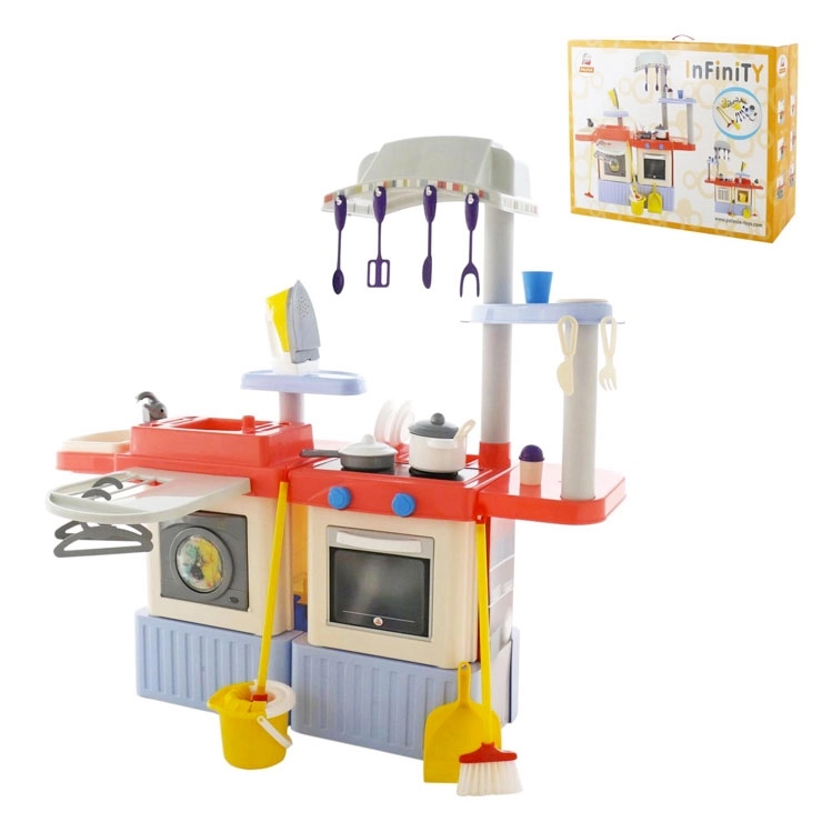 Detská kuchynka Infinity Premium s práčkou a žehliacim pultom