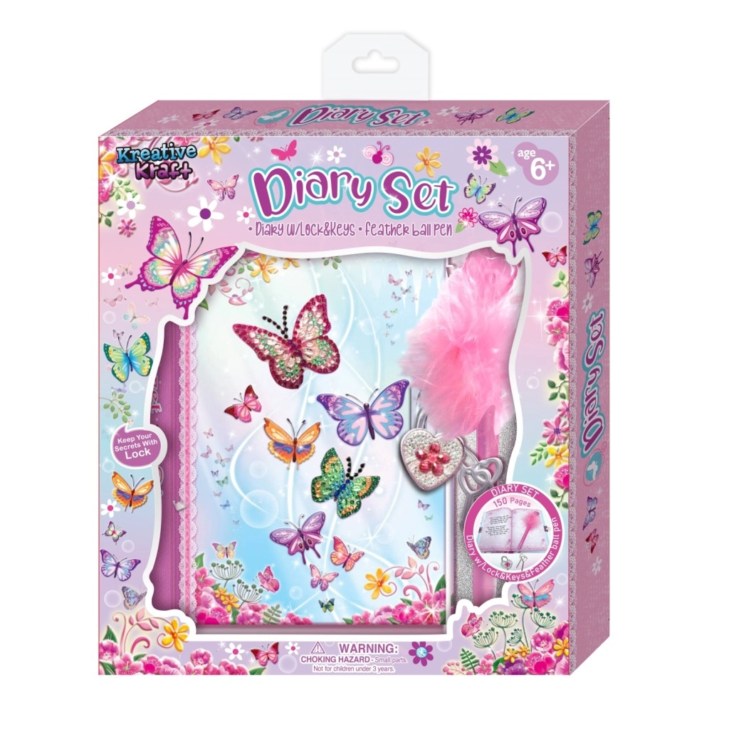 Tajný denník so zámkom a ozdobnou ceruzkou