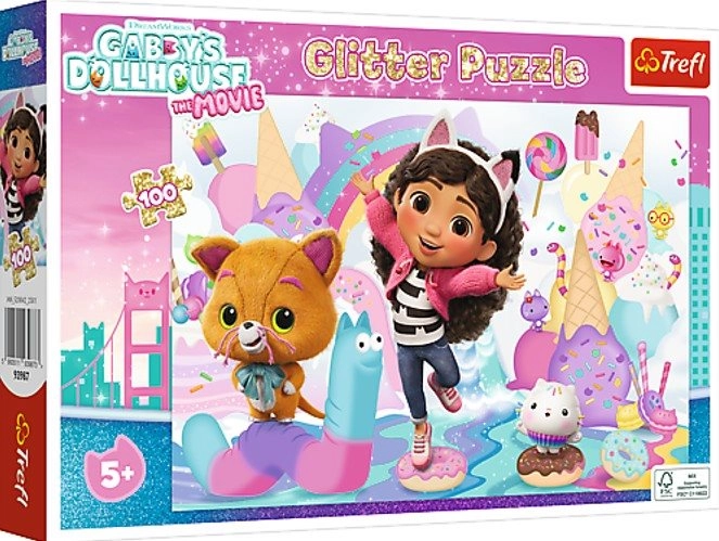 Svetielkujúce puzzle Gábikin čarovný domček s kamarátmi 100 dielikov