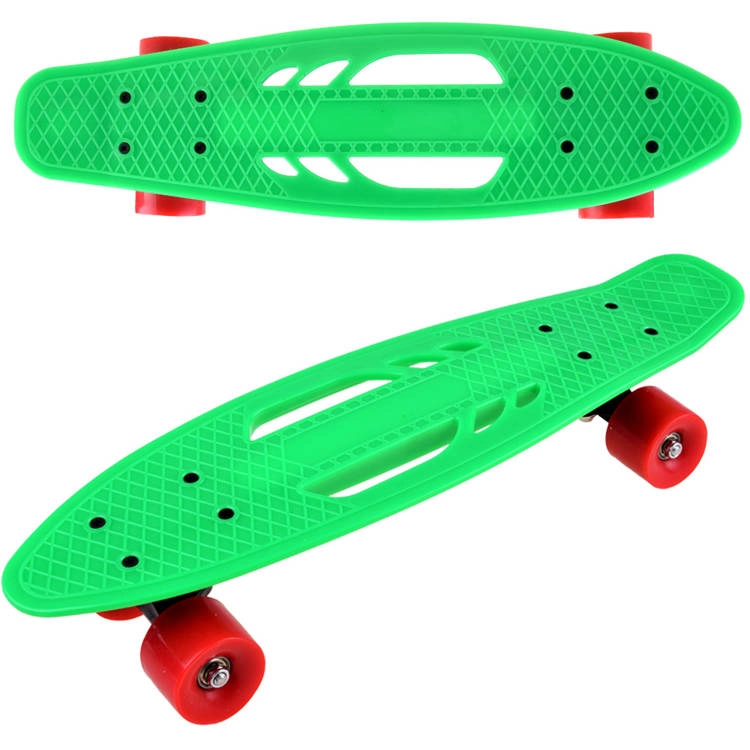 E-shop Detský penny skateboard s úchopovými výrezmi do 50 kg – Zelená