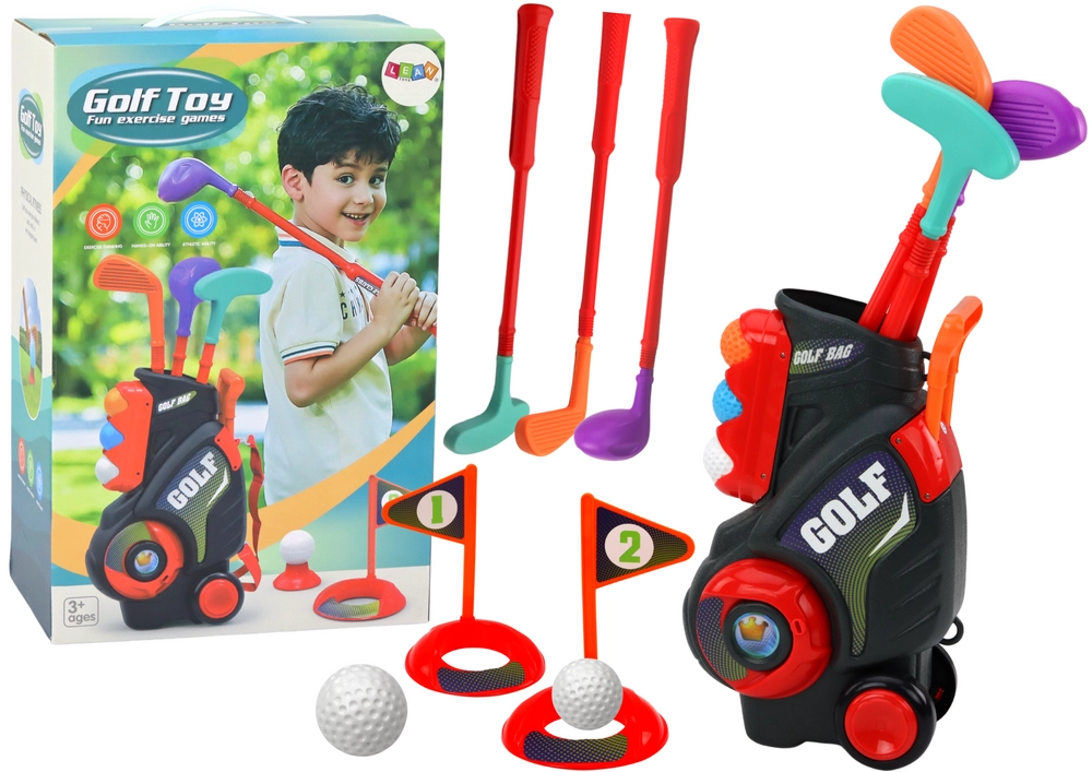 E-shop Detská sada mini golfu s vozíkom na kolieskach