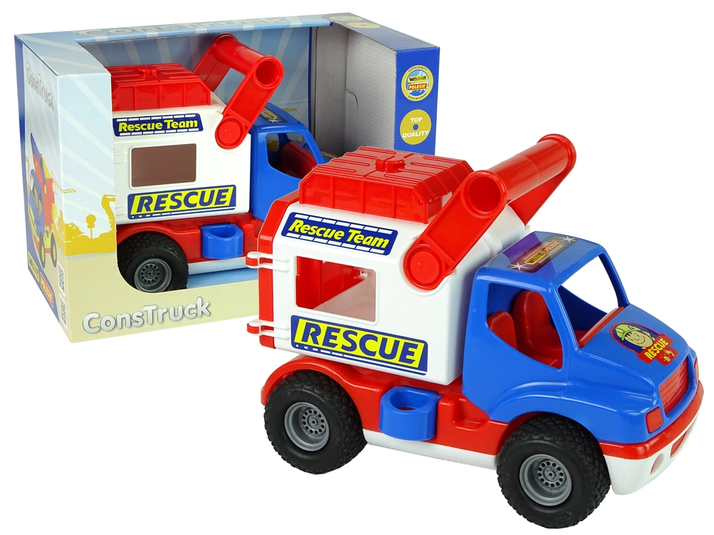 E-shop Lean Toys Plastové záchranné auto červeno-modré