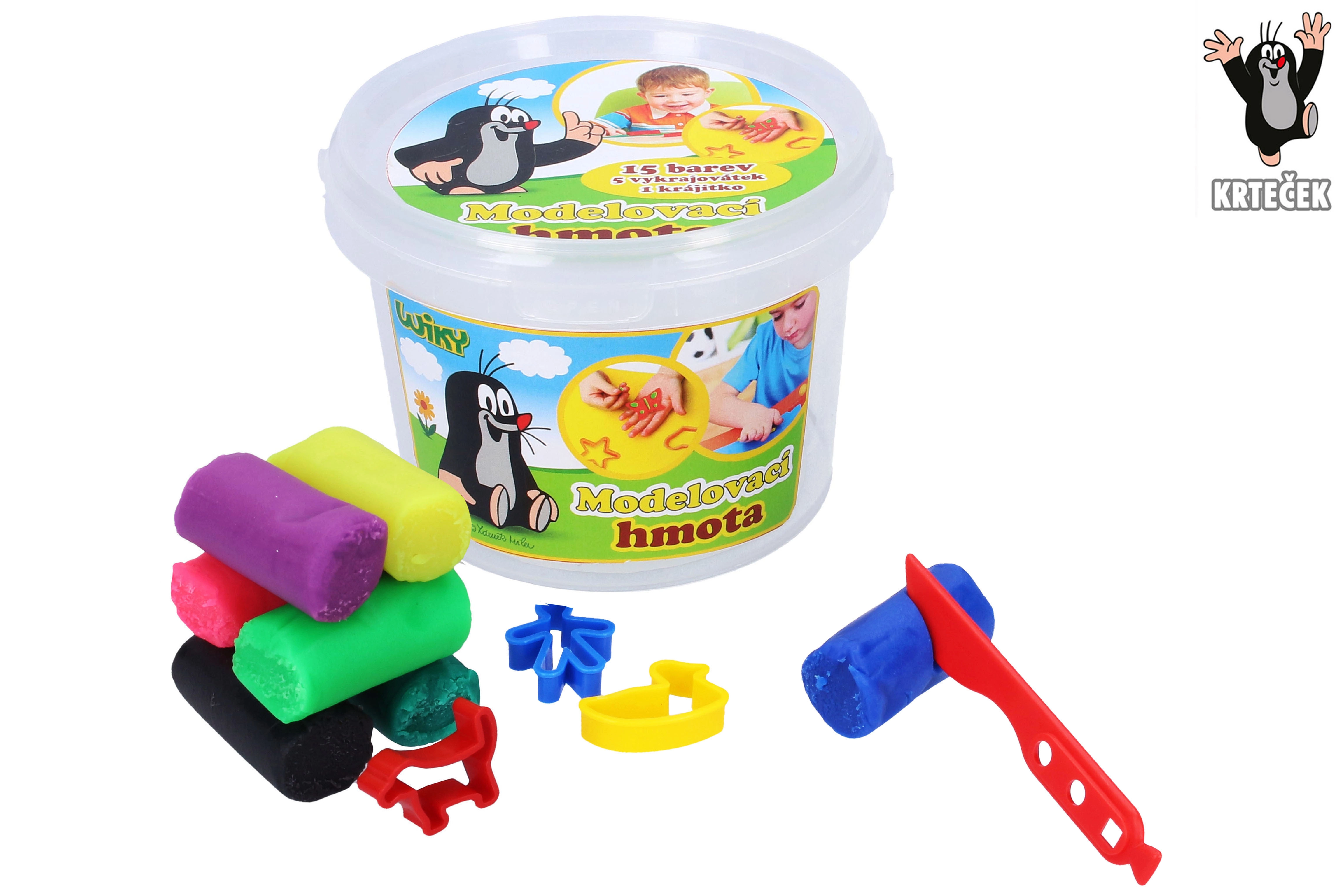 E-shop Wiky Modelína/Plastelína hmota Krtek 300 g 15 barev
