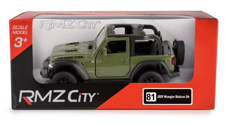 Kovový model auta Jeep Wrangler Rubicon 2021 1:35 so spätným pohonom