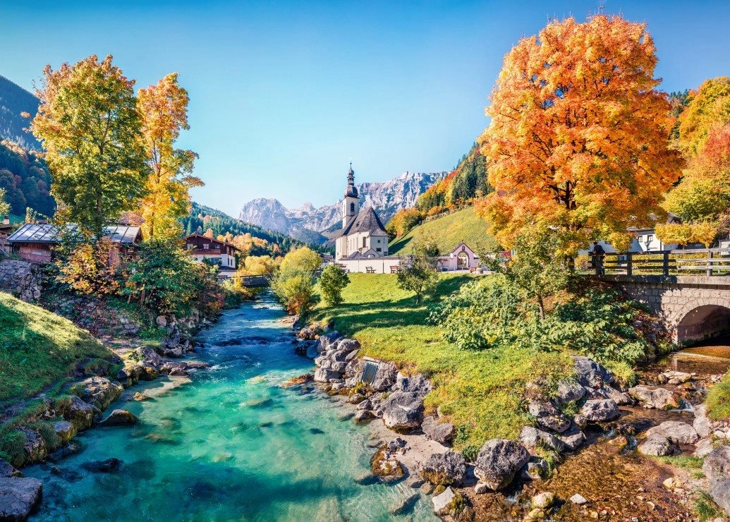 Puzzle Jeseň v Ramsau 500 dielikov