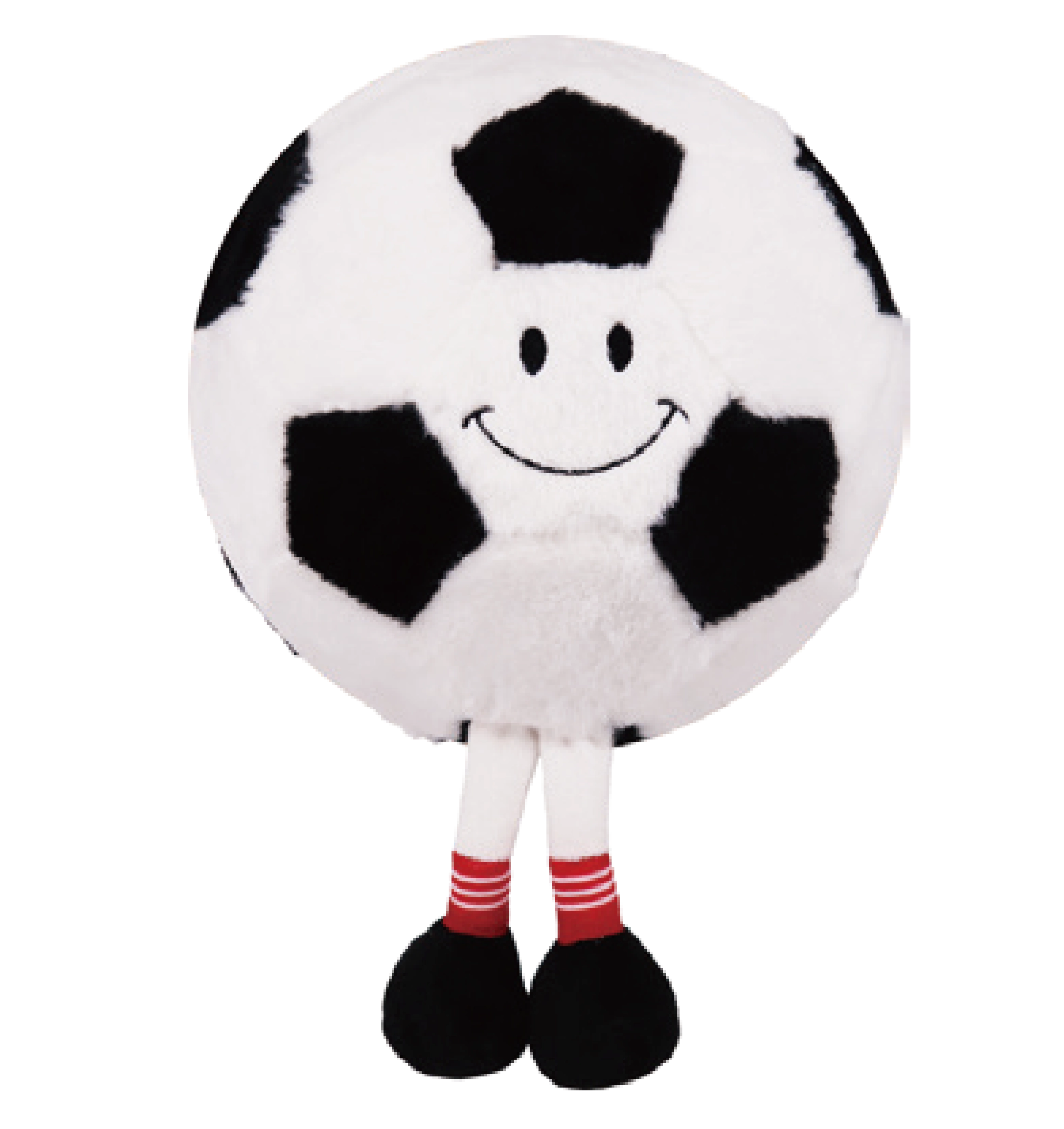 Plyšová nafukovacia futbalová lopta s tváričkou a nožičkami 23 cm