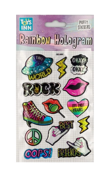 E-shop Holografické samolepky Rainbow ROCK – farebná dúhová sada