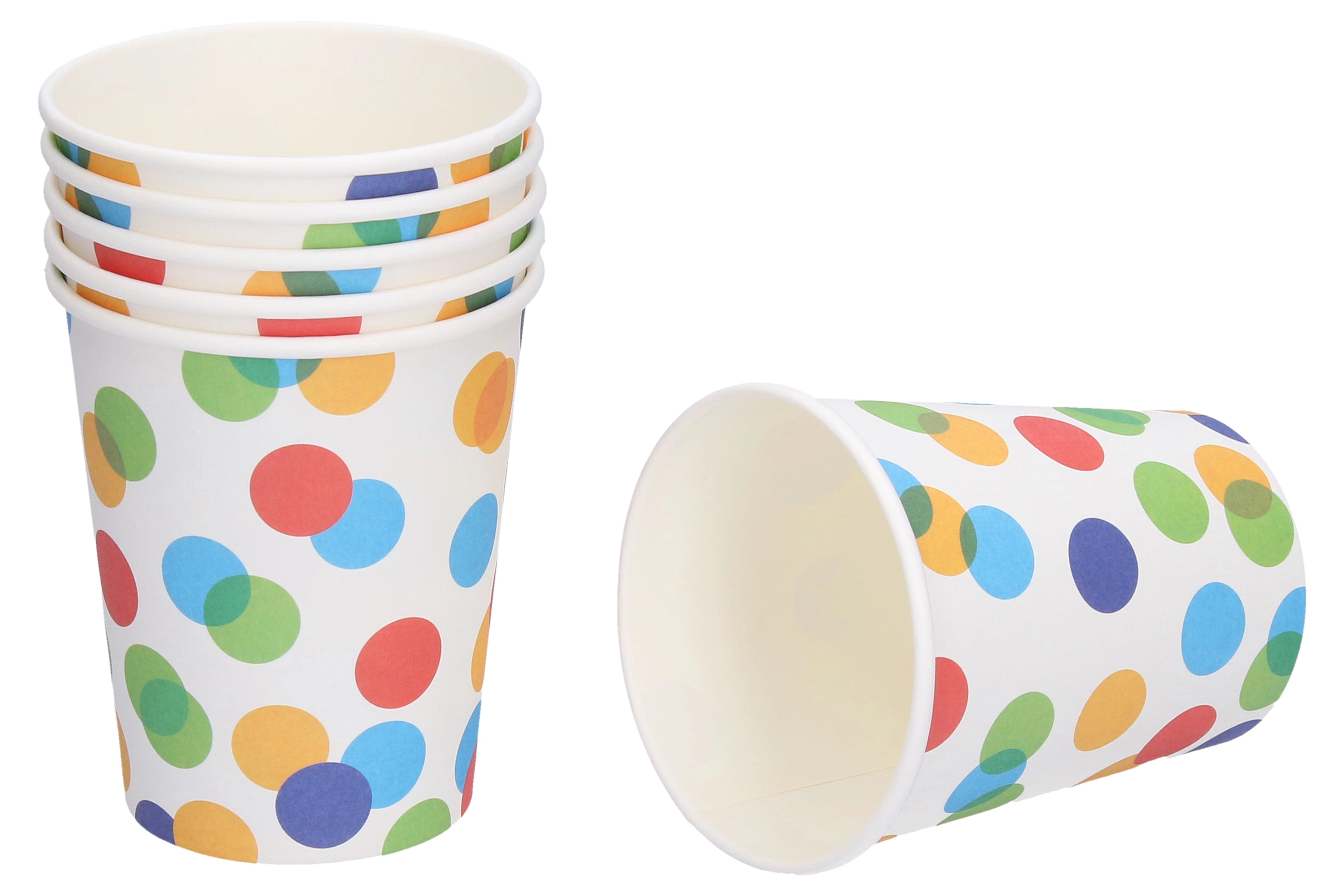 E-shop Párty poháriky s bodkami 250 ml, 6 ks