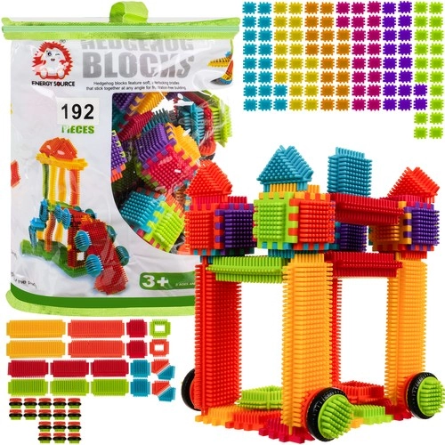 E-shop Kruzzel 20376 Barevná konstrukční stavebnice Hedgehog Blocks 192 ks