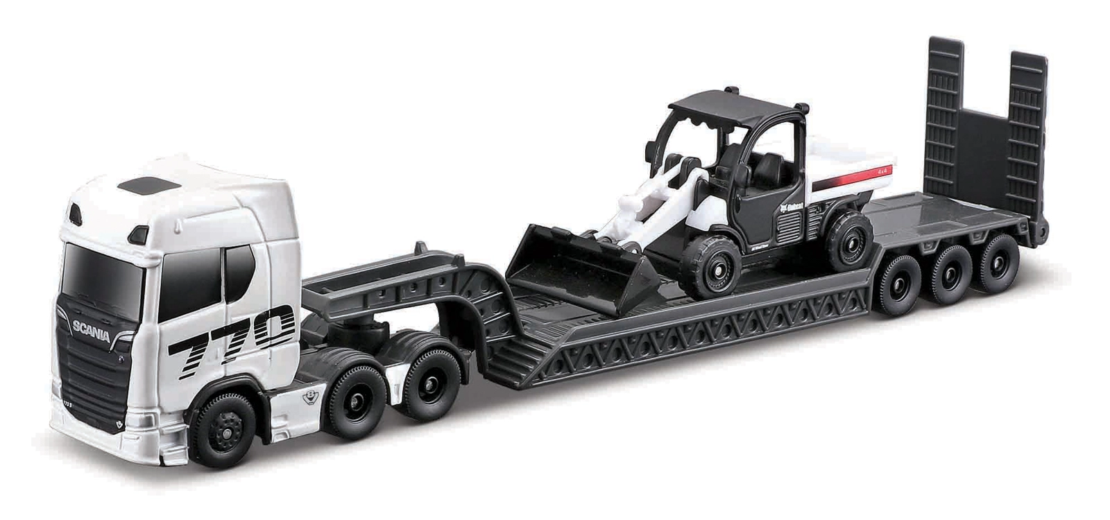 E-shop Maisto Sada veľkého ťahača, Scania 770S with Toolcat 5600 + Bucket