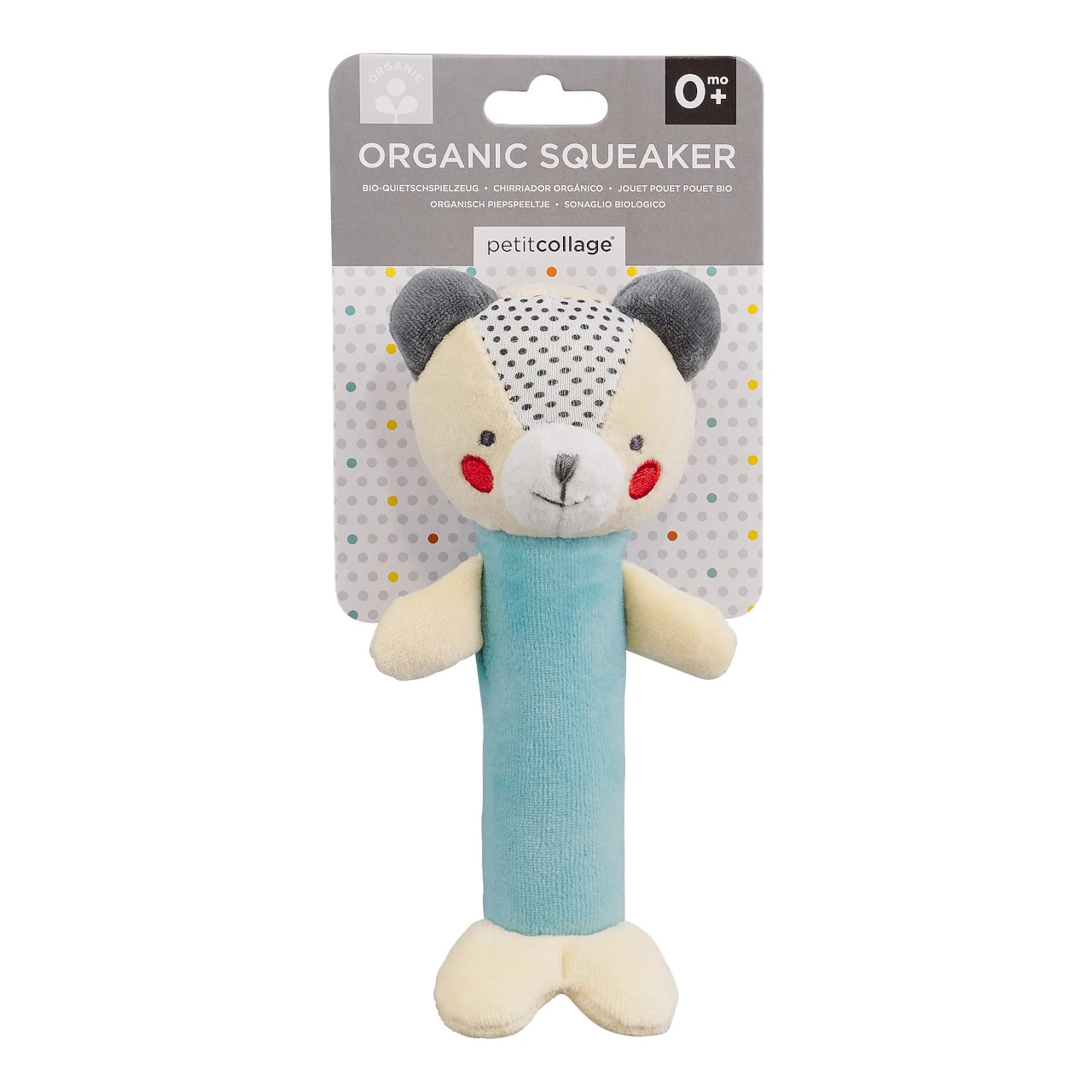 E-shop Petit Collage pískacie hrkálka medvedík z organickej bavlny