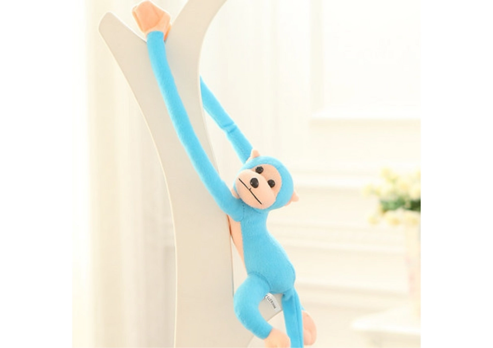 E-shop Lean Toys Opica s mláďatkom modrá 80 cm