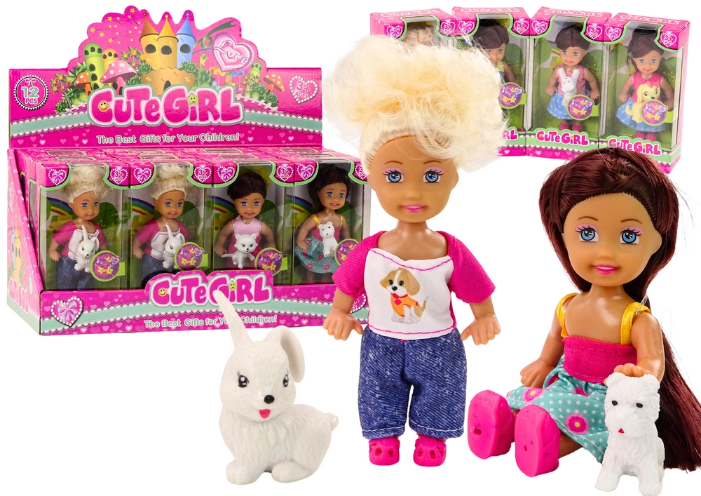 E-shop LEAN Toys Mini s dlhými vlasmi farebné zvieracie oblečenie