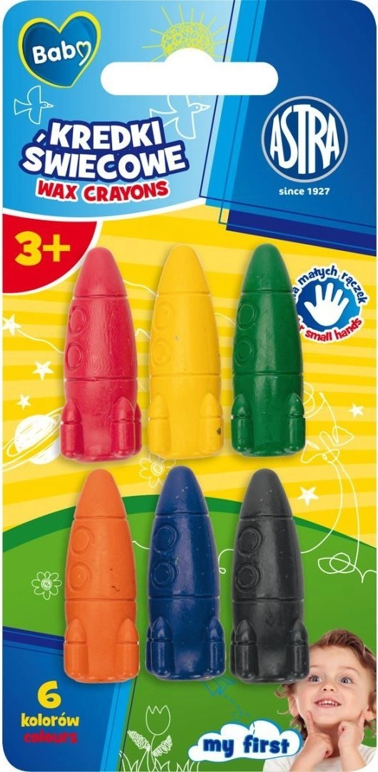 E-shop ASTRA BABY Voskové pastelky 6 ks