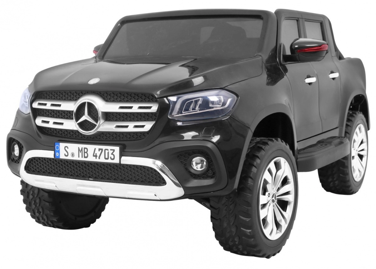 E-shop Detské elektrické auto MERCEDES X-Class 4x4 čierne s diaľkovým ovládaním – čierne