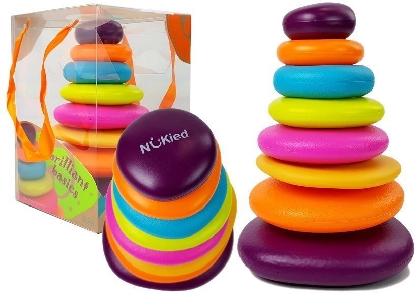 E-shop Lean Toys pyramída s obručami farebná