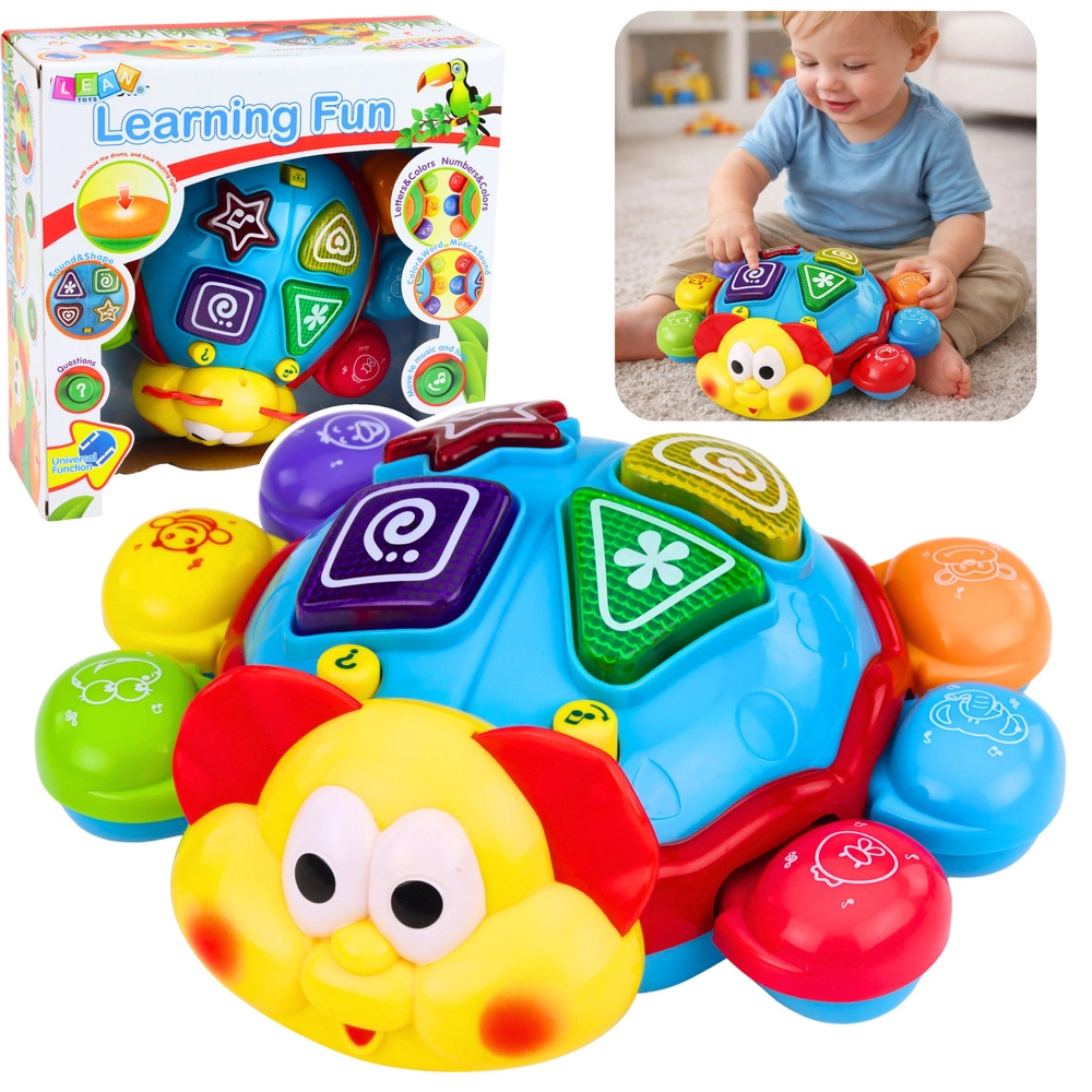 Interaktívna utekajúca lienka – vzdelávacia hračka pre leziace deti so svetlami a melódiami