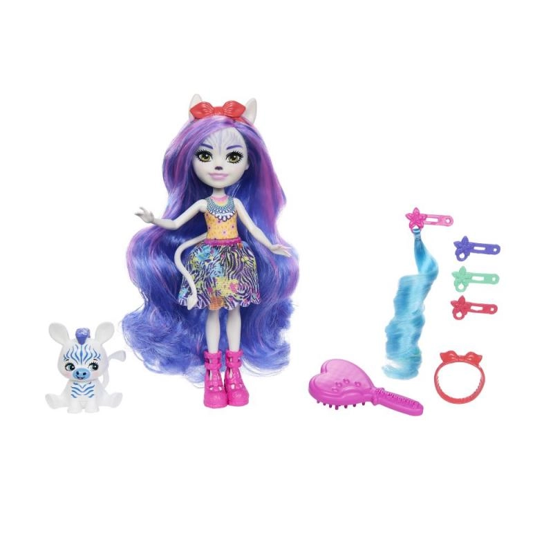 Mattel Enchantimals deluxe bábika Zemirah zebrová
