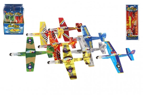 Teddies Letadlo házecí pěnové 18cm mix druhů v sáčku