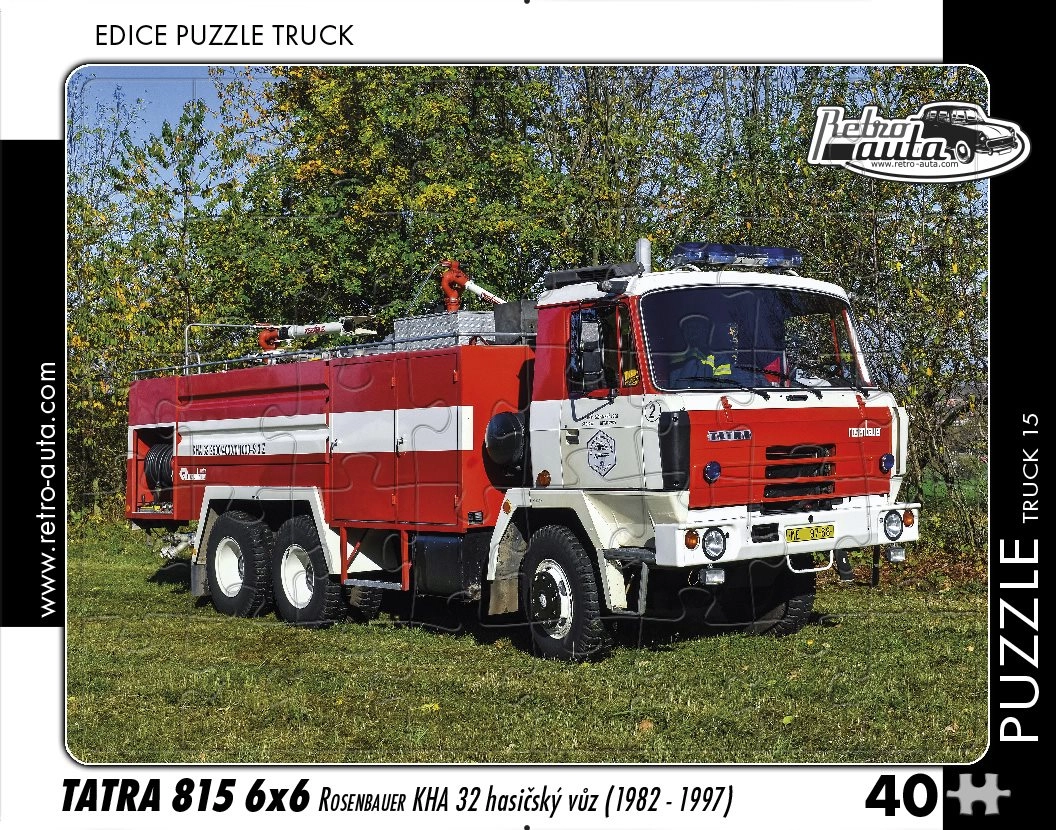 RETRO-AUTA TRUCK č.15 Tatra 815 6x6 Rosenbauer KHA 32 hasičský automobil 1982-1997 40 dielov