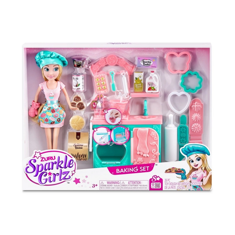 E-shop Pečiaca sada Sparkle Girlz s bábikou 27 cm