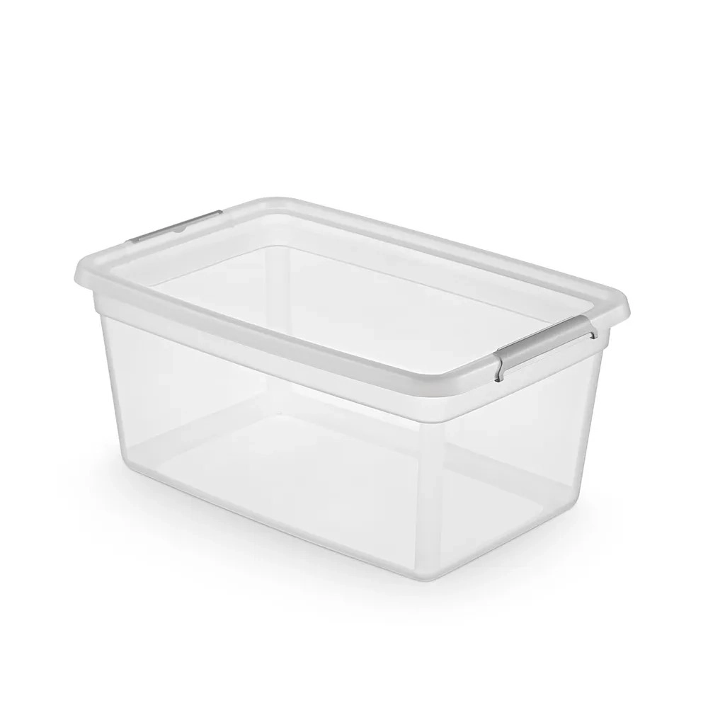 E-shop Basestore úložný box s vekom a klipsami 40 l (58 × 39 × 25 cm)