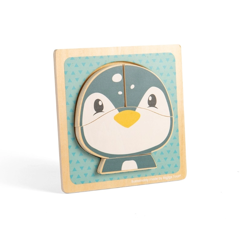 E-shop Drevené Puzzle Tučniak Bigjigs Toys