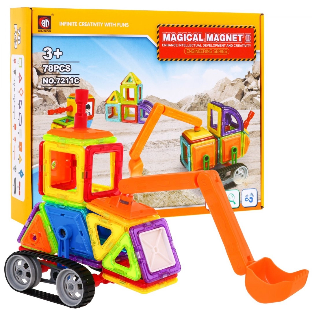 E-shop JOKO Magnetické kocky 78ks Bager