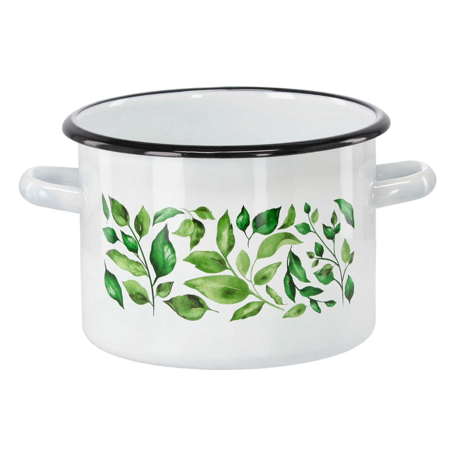 E-shop Smaltovaný hrniec biely Fikus 3 l 18 cm