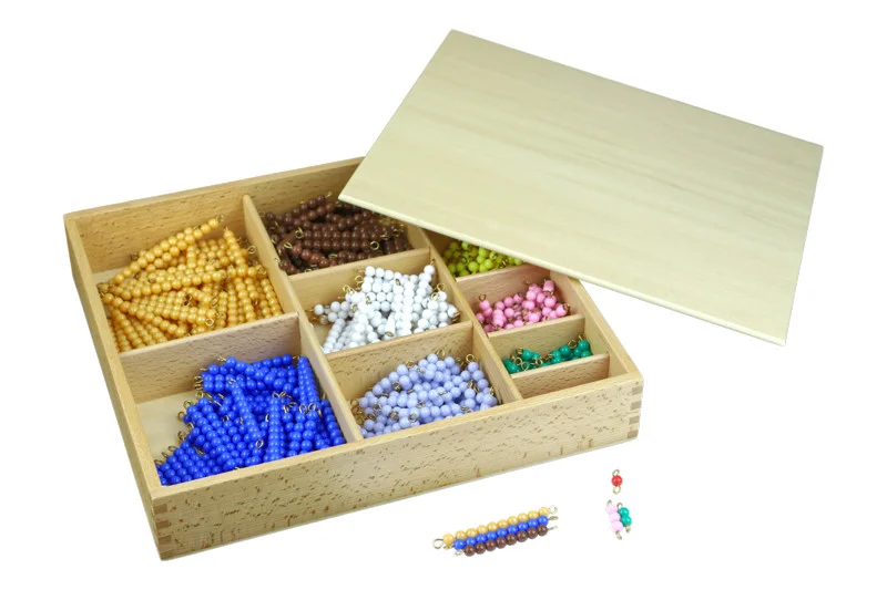 Moyo Montessori korálková krabica – farebné schody (1–10)