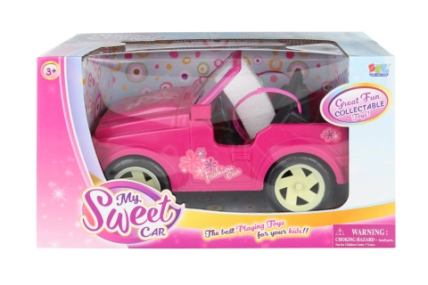 E-shop Inlea4Fun BEAUTY FASHION CAR Ružové autíčko kabriolet s bábikou