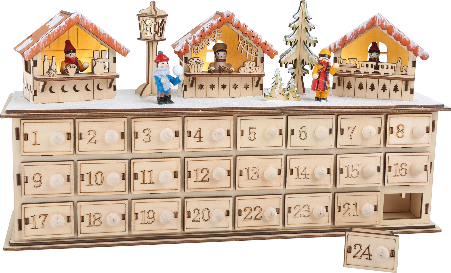 E-shop Small foot by Legler Dřevěný Adventný kalendár Vánoční trhy