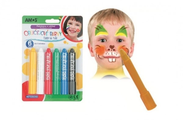 Amos Face Deco Farby na tvár sada 6 farieb
