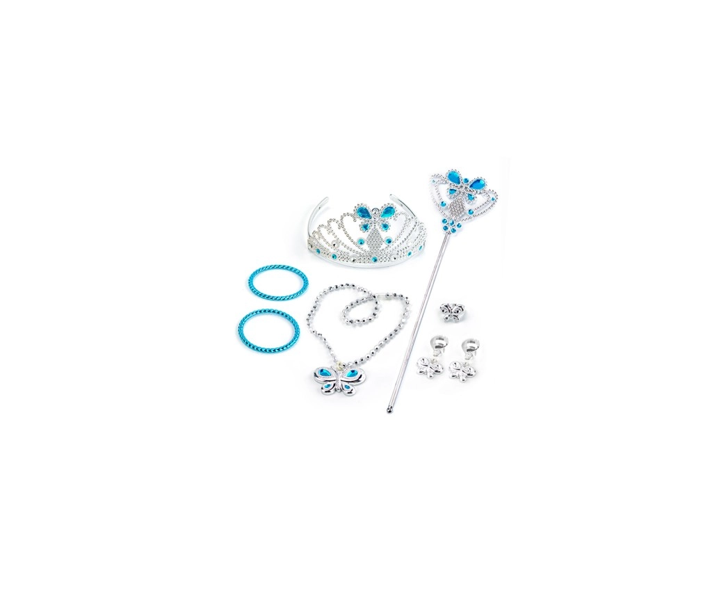 E-shop Alltoys Set princeznú s motívom motýlikov v modrej farbe