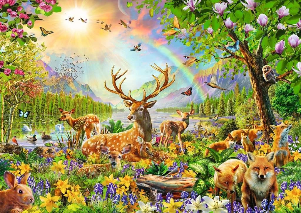 E-shop Ravensburger Puzzle Lesné zvieratá XXL 200 dielikov