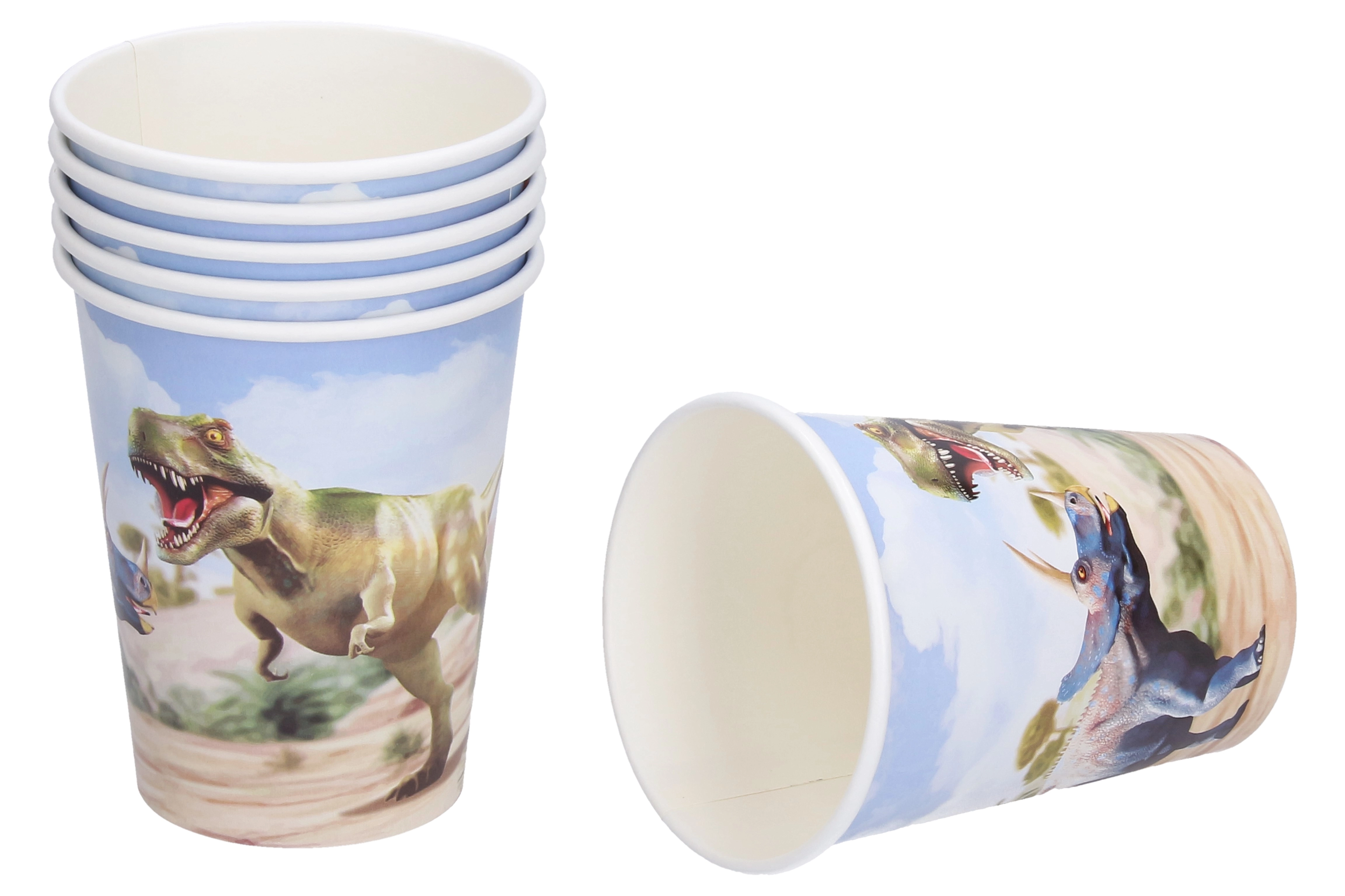 E-shop Papierové párty poháriky Dino 250 ml (6 ks)
