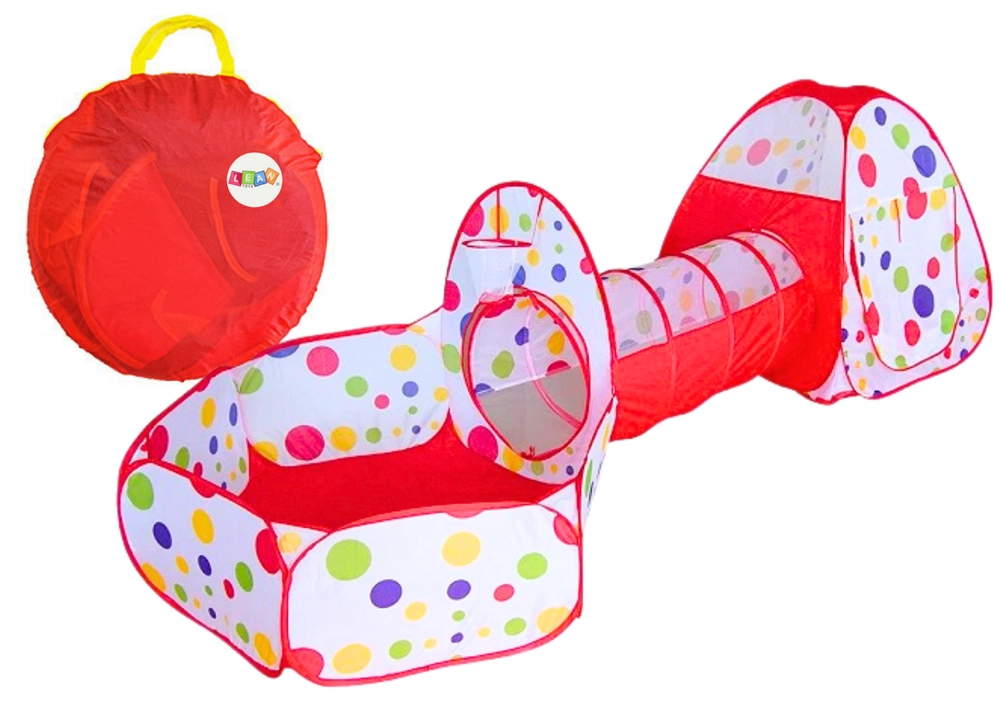 LEAN TOYS Detské ihrisko 3v1 Iglu Červená