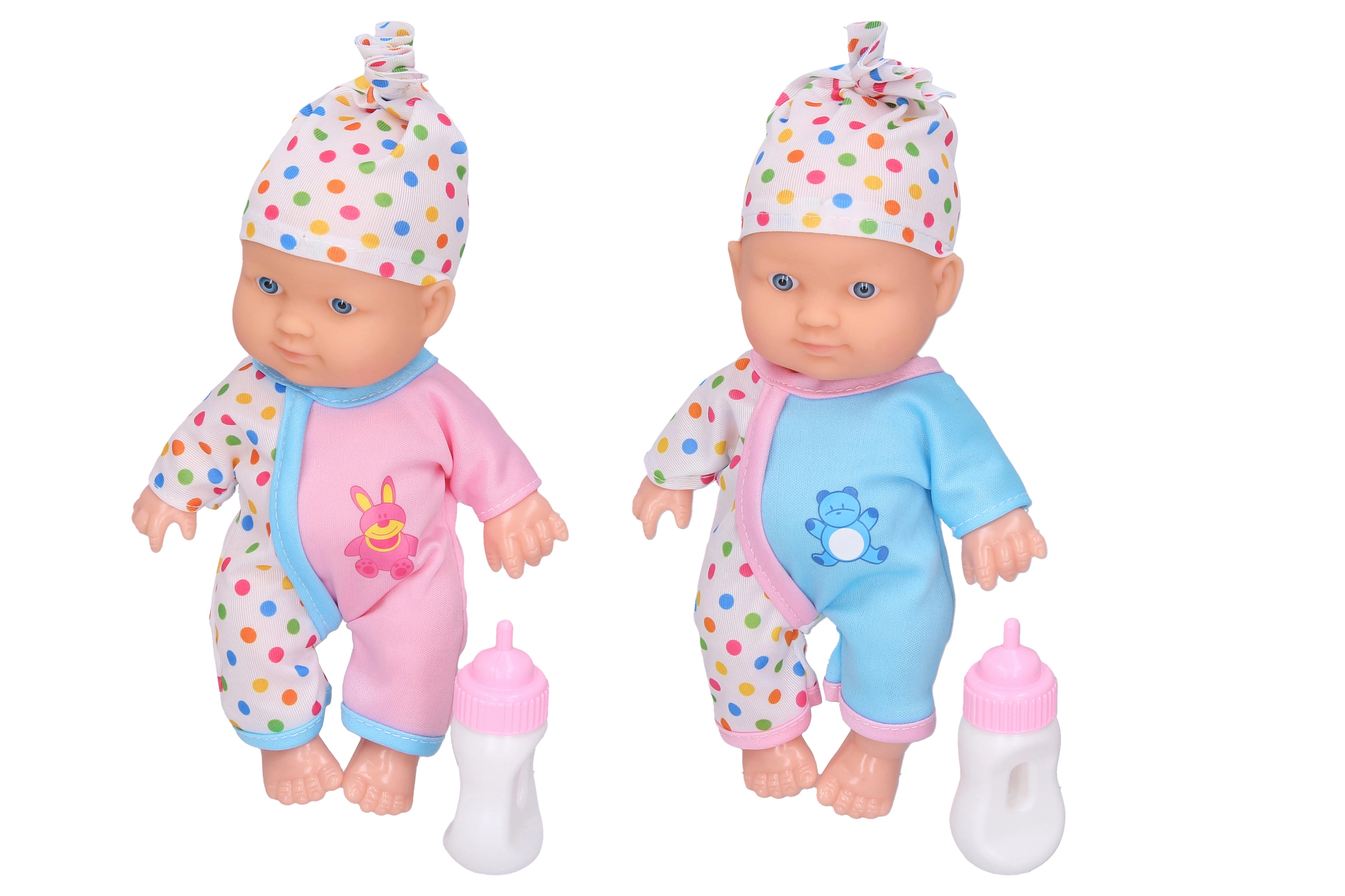 WIKY Bábätko 22 cm s doplnkami - modrá