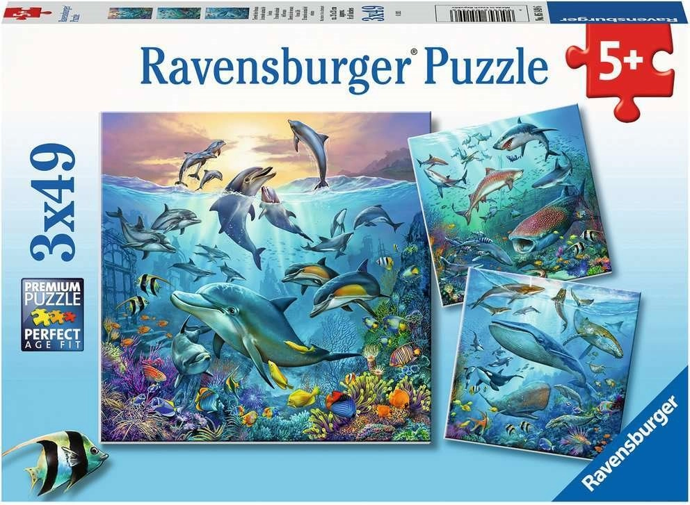 E-shop RAVENSBURGER Zvířata z oceánu 3x49 dielov