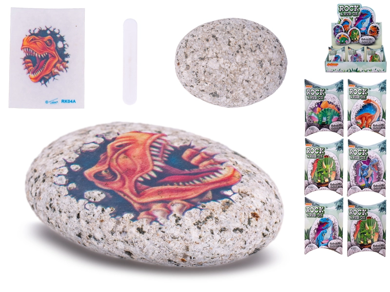 E-shop Mikro trading Kamínek se samolepkou dinosaura 6 druhů
