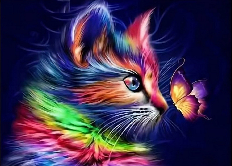 E-shop Norimpex Diamantová mozaika 5D Glow Cat 1007601